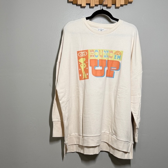 Disney Tops - Disney Cream Sweatshirt with Colorful Print